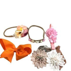 Baby Toddler Multicolored Headbands Lot of 6 One Size